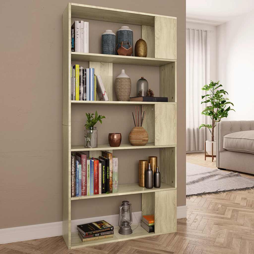 Vidaxl boekenkast kamerscherm 80x24x159 cm bewerkt hout sonoma eiken