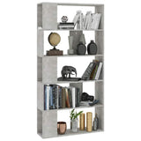 Vidaxl boekenkast kamerscherm 80x24x159 cm bewerkt hout betongrijs