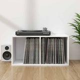 Vidaxl opbergbox voor lp's 71x34x36 cm bewerkt hout wit