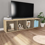 Vidaxl boekenkast tv-meubel 36x30x143cm bewerkt hout sonoma eikenkleur