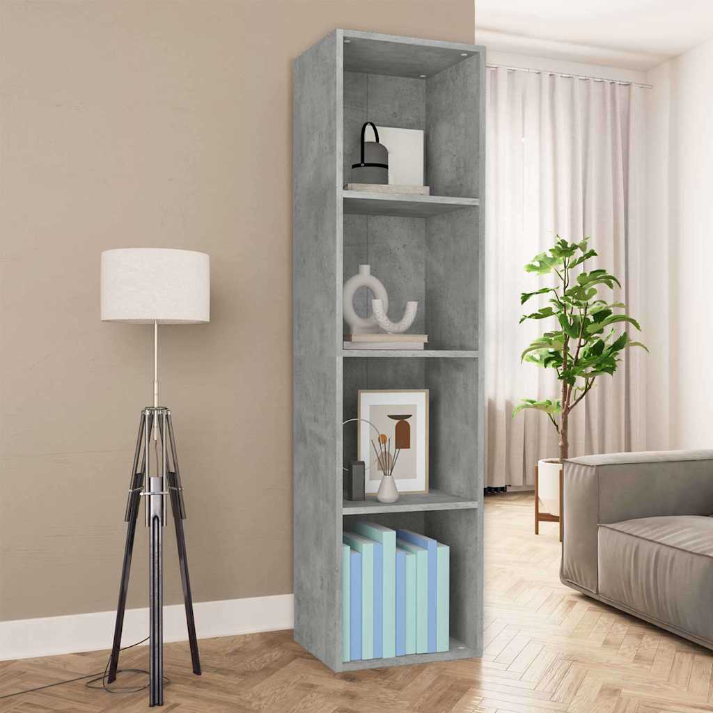 Vidaxl boekenkast tv-meubel 36x30x143 cm bewerkt hout betongrijs