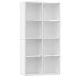 Vidaxl boekenkast dressoir 66x30x130 cm bewerkt hout wit