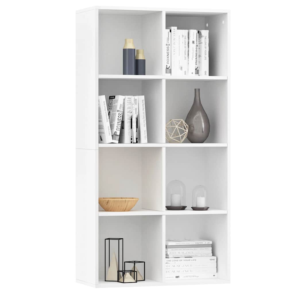 Vidaxl boekenkast dressoir 66x30x130 cm bewerkt hout wit