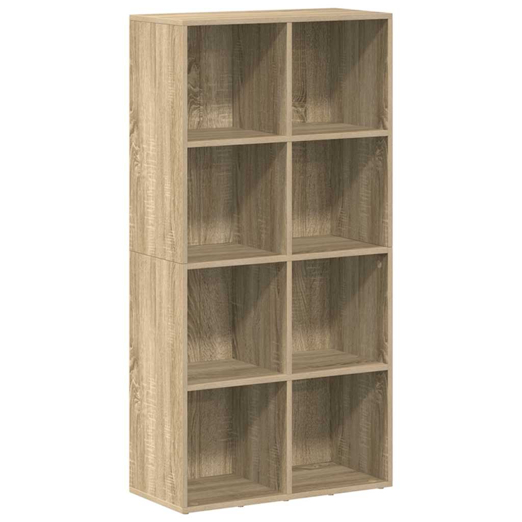 Vidaxl boekenkast dressoir 66x30x130 cm bewerkt hout sonoma eikenkleur