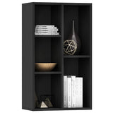 Vidaxl boekenkast dressoir 50x25x80 cm bewerkt hout zwart