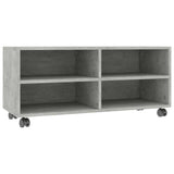 Vidaxl tv-meubel met wieltjes 90x35x35 cm bewerkt hout betongrijs
