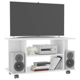 Vidaxl tv-meubel met wieltjes 80x40x45 cm bewerkt hout wit
