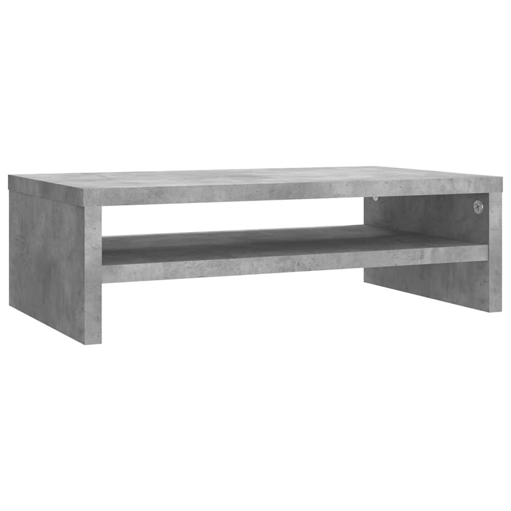Vidaxl monitorstandaard 42x24x13 cm bewerkt hout betongrijs
