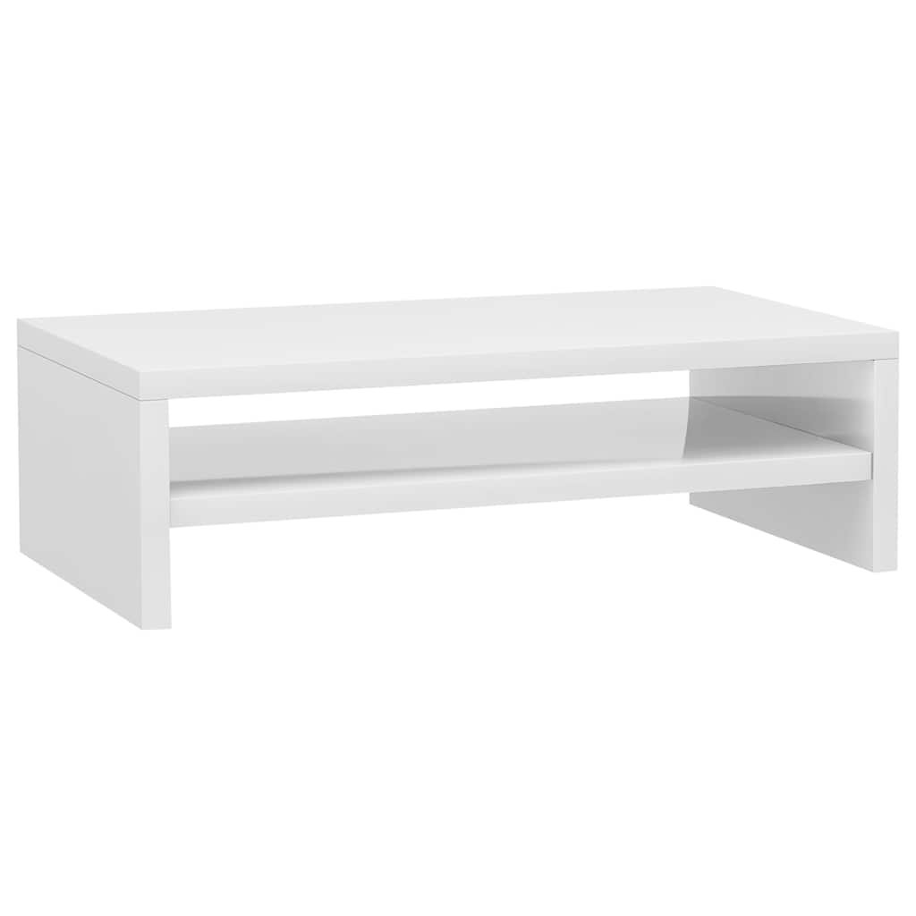 Vidaxl monitorstandaard 42x24x13 cm bewerkt hout hoogglans wit