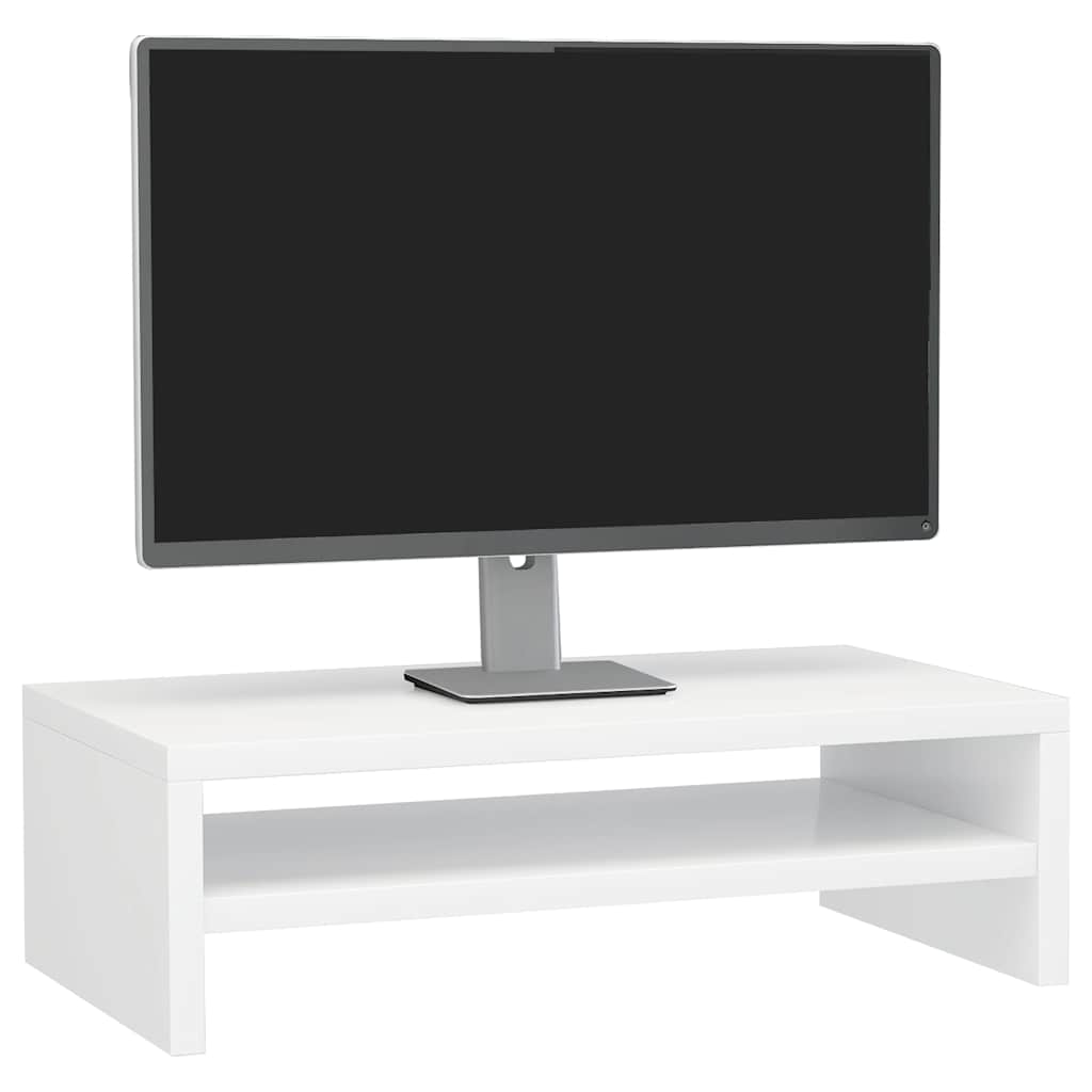 Vidaxl monitorstandaard 42x24x13 cm bewerkt hout hoogglans wit