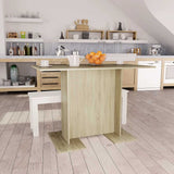 Vidaxl eettafel 110x60x75 cm bewerkt hout sonoma eikenkleurig