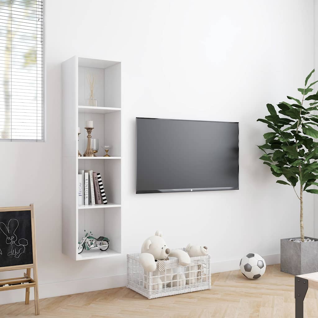 Vidaxl boekenkast tv-meubel 143x30x36 cm wit