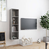 Vidaxl boekenkast tv-meubel 143x30x36 cm betongrijs