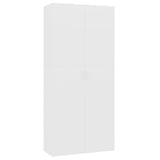 Vidaxl Cabinet per scarpe 80x35.5x180 cm Bianco in legno elaborato