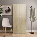 Vidaxl Cabinet da scarpe 80x35.5x180 cm Colore in legno in legno Sonoma