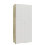 Armoire à chaussures vidaxl 80x35.5x180cm en bois de bois blanc sonoma chêne coloré