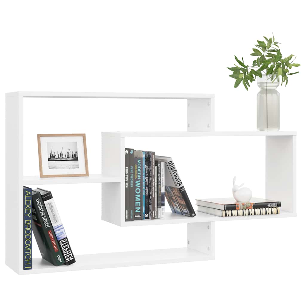 Vidaxl wandschappen 104x20x58,5 cm bewerkt hout wit