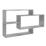 Vidaxl wandschappen 104x20x58,5 cm bewerkt hout betongrijs