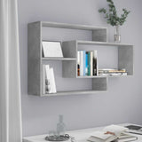 Vidaxl wandschappen 104x20x58,5 cm bewerkt hout betongrijs
