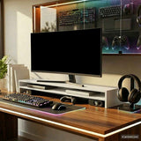 Vidaxl monitorstandaard 100x24x13 cm bewerkt hout wit