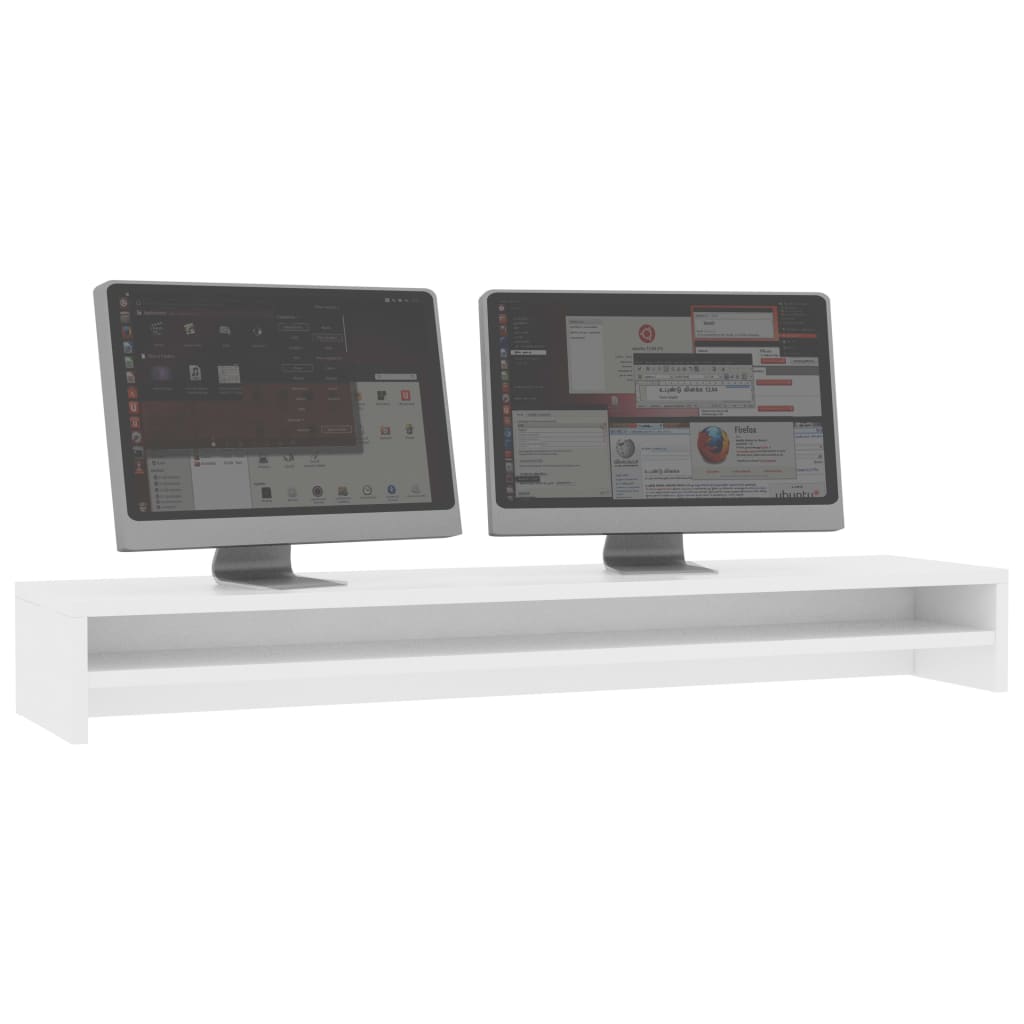 VidaXL Monitor standard 100x24x13 cm Processed wood white