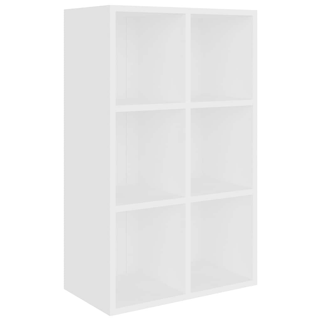 Vidaxl boekenkast dressoir 66x30x98 cm bewerkt hout wit