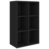 Vidaxl boekenkast dressoir 66x30x98 cm bewerkt hout zwart