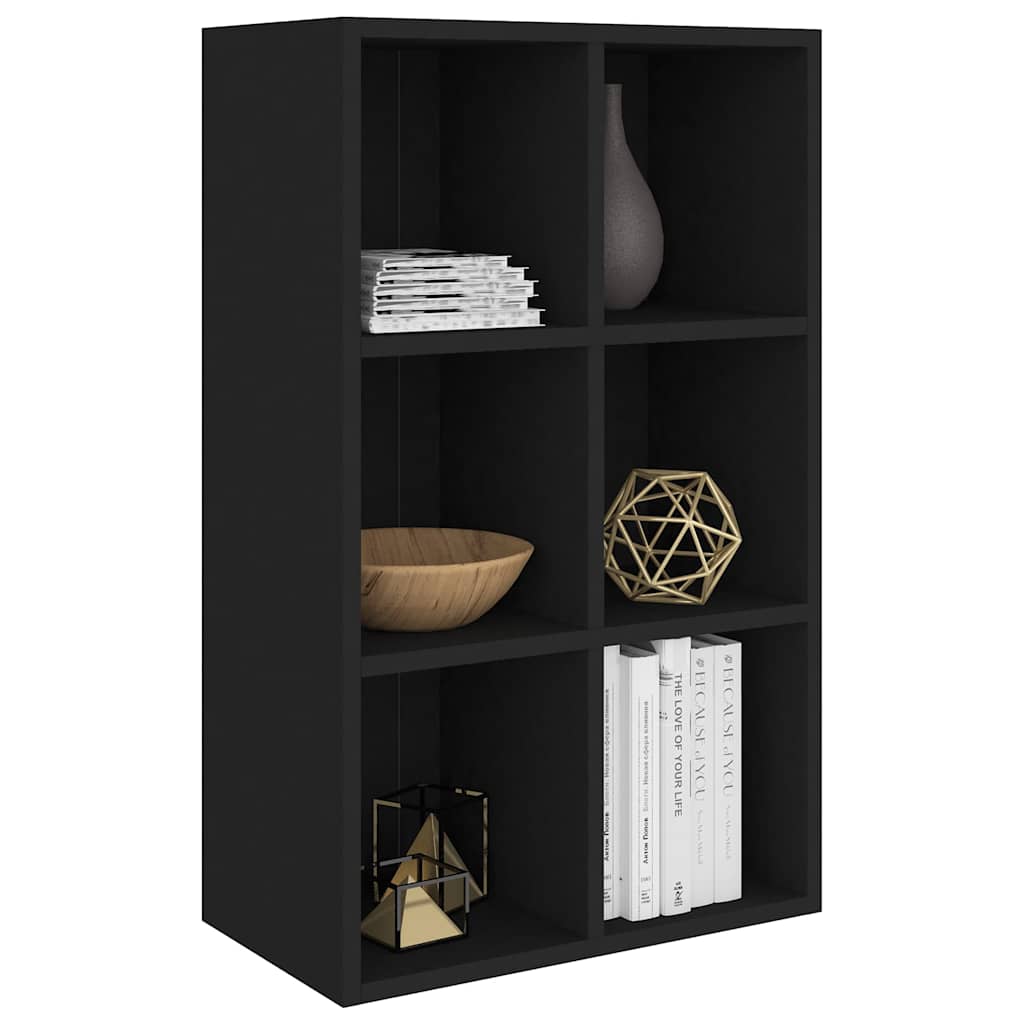 Vidaxl boekenkast dressoir 66x30x98 cm bewerkt hout zwart