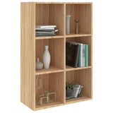 Vidaxl boekenkast dressoir 66x30x98 cm bewerkt hout sonoma eikenkleur