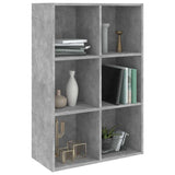 Vidaxl boekenkast dressoir 66x30x98 cm bewerkt hout betongrijs