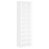 Vidaxl Cabinet da scarpe 54x34x183 cm Bianco in legno elaborato