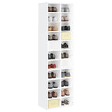 VidaXL Shoe cabinet 54x34x183 cm Processed Wood White