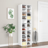 VidaXL Shoe cabinet 54x34x183 cm Processed Wood White