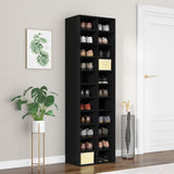 VidaXL shoe cabinet 54x34x183 cm Properted Wood Black