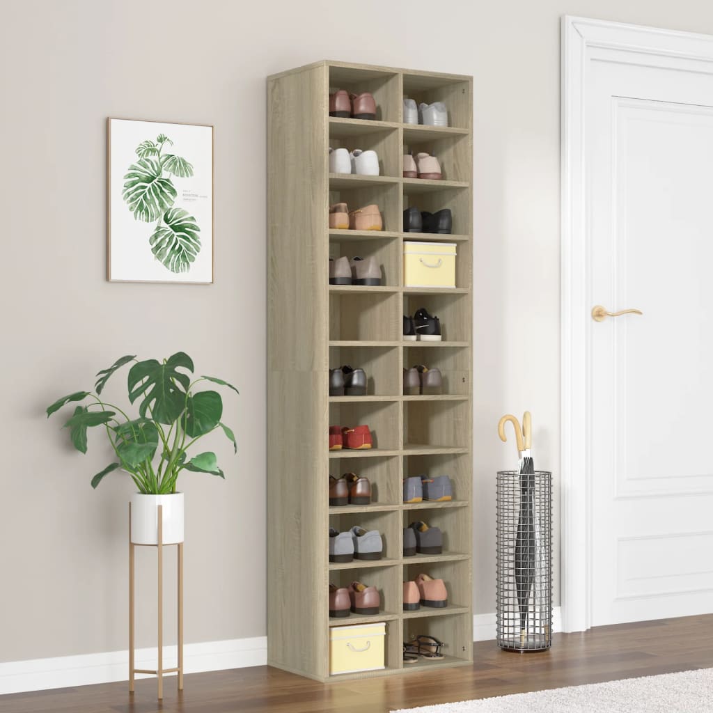 Vidaxl Shoe cabinet 54x34x183 cm Properted wood Sonoma Oak colored