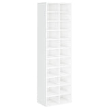 Vidaxl Shoe Cabinet 54x34x183 cm spånplade High -Gloss White