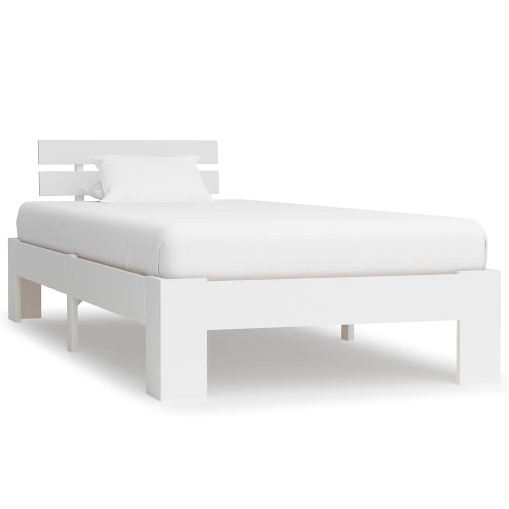 Vidaxl bedframe massief grenenhout wit 90x200 cm