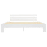 Vidaxl bedframe met hoofdbord massief grenenhout wit 180x200 cm