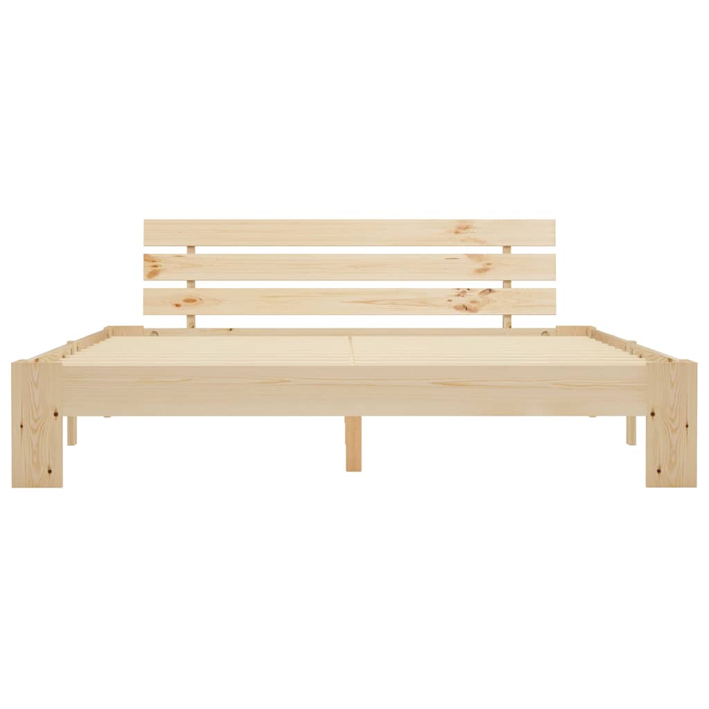 Vidaxl bedframe met hoofdbord massief grenenhout 160x200 cm