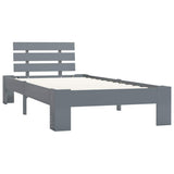 Vidaxl bedframe massief grenenhout grijs 90x200 cm