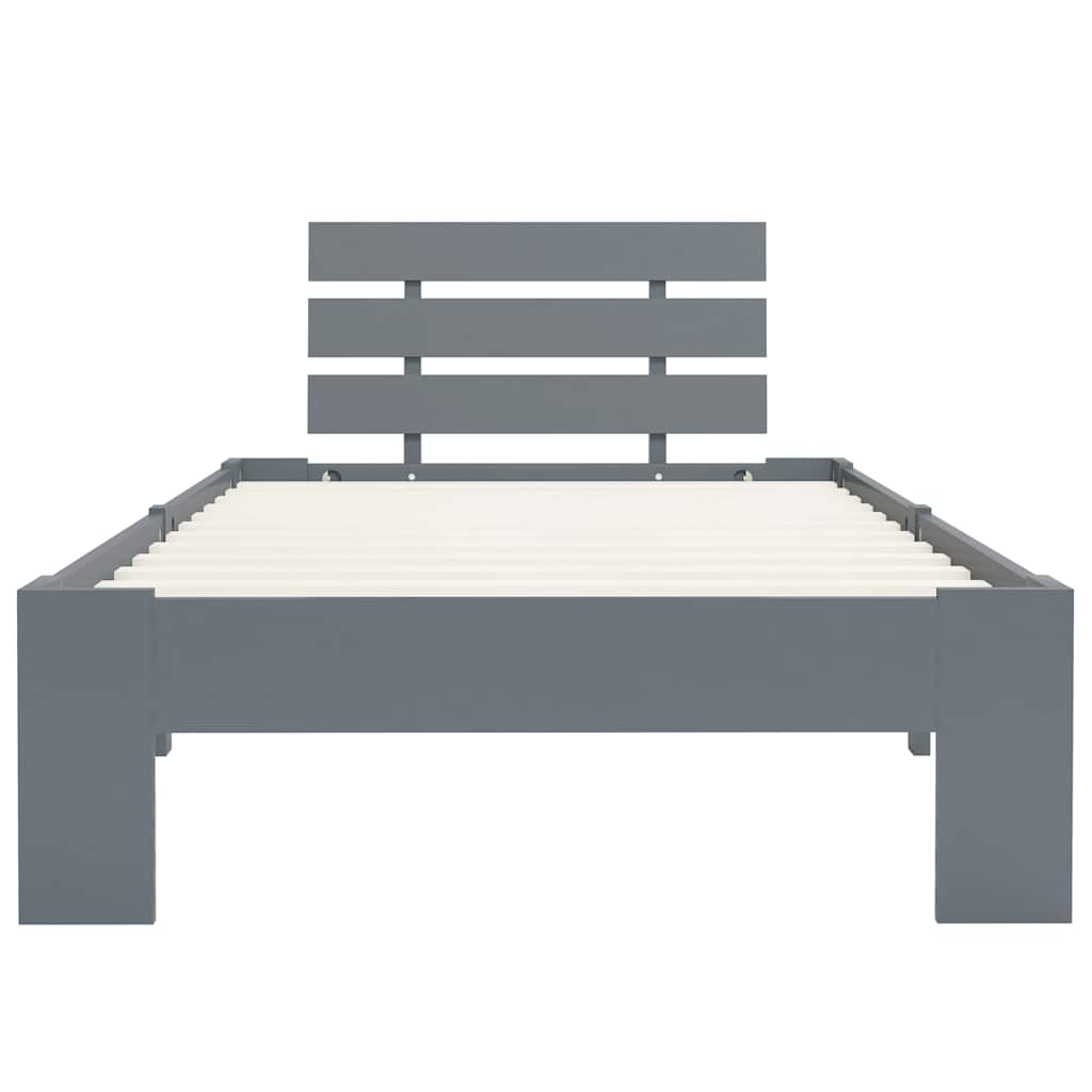 Vidaxl bedframe massief grenenhout grijs 100x200 cm