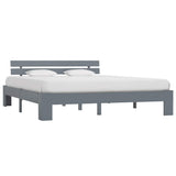 Vidaxl bedframe massief grenenhout grijs 180x200 cm