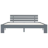 Vidaxl bedframe massief grenenhout grijs 180x200 cm