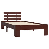 Vidaxl bedframe massief grenenhout donkerbruin 90x200 cm