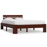 Vidaxl bedframe massief grenenhout donkerbruin 140x200 cm