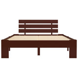 Vidaxl bedframe massief grenenhout donkerbruin 140x200 cm