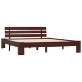 Vidaxl bedframe massief grenenhout donkerbruin 160x200 cm