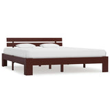 Vidaxl bedframe massief grenenhout donkerbruin 180x200 cm