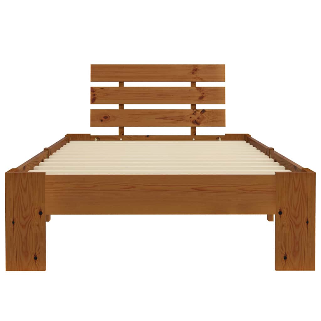 Vidaxl bedframe massief grenenhout honingbruin 90x200 cm