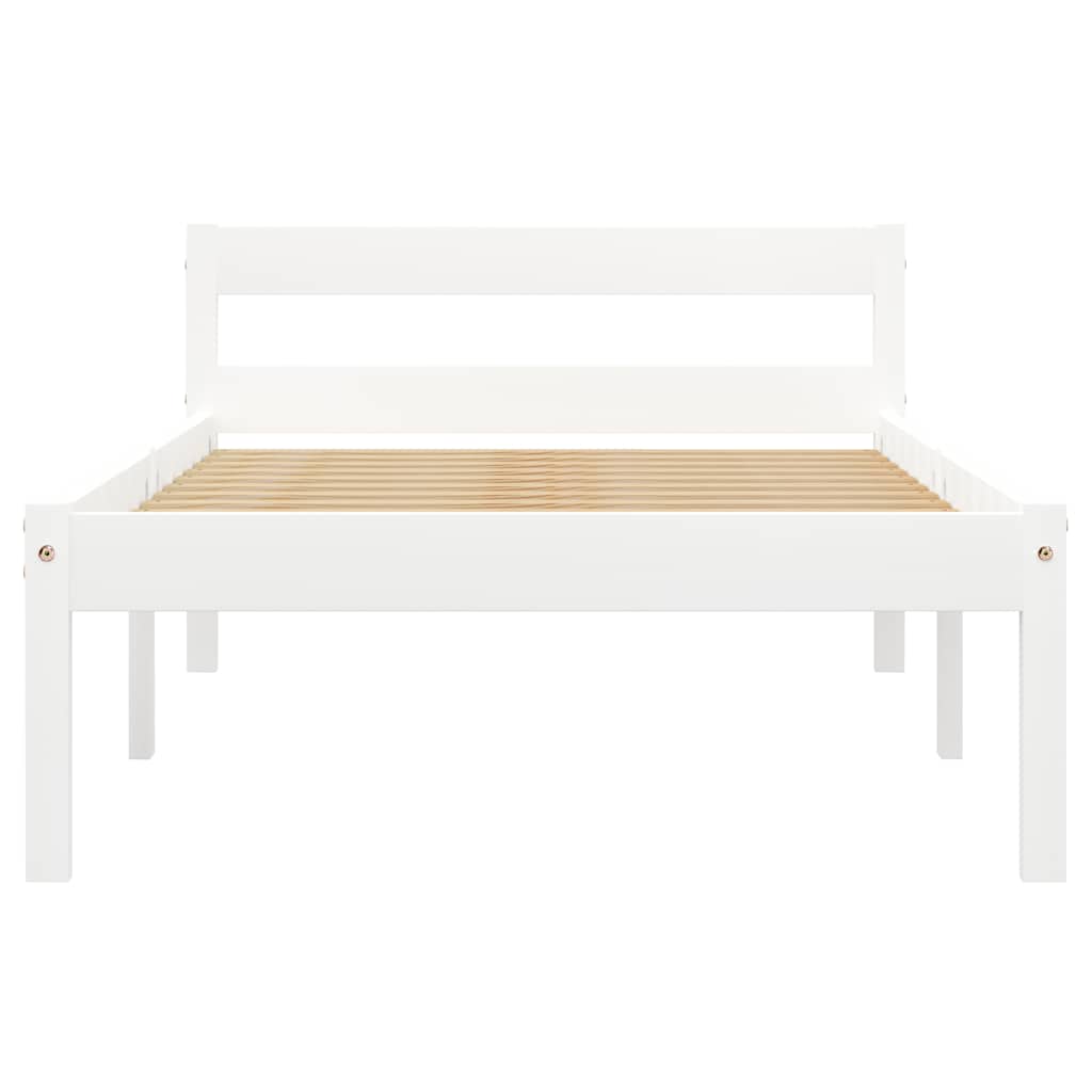 Vidaxl bedframe massief grenenhout wit 90x200 cm
